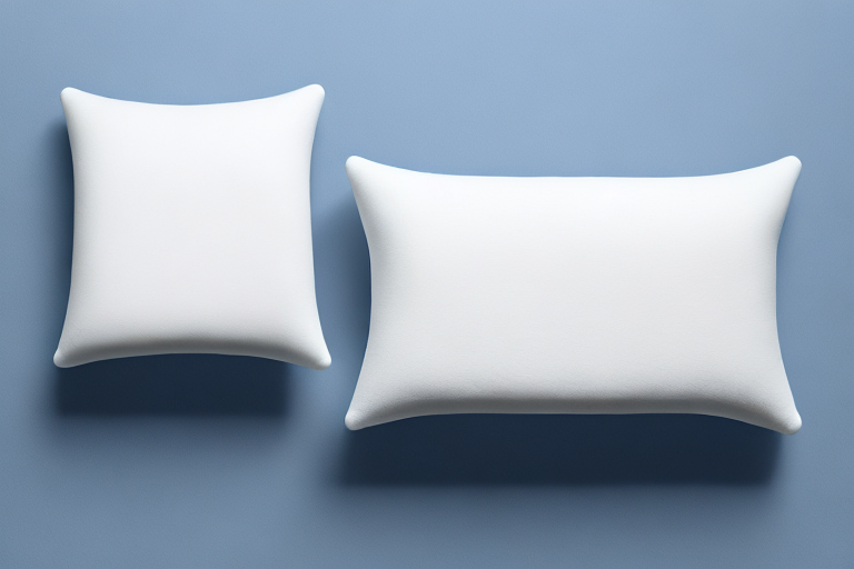 Two memory foam pillows side-by-side
