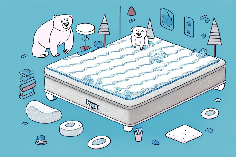 A bear and a ghostbed mattress topper side-by-side