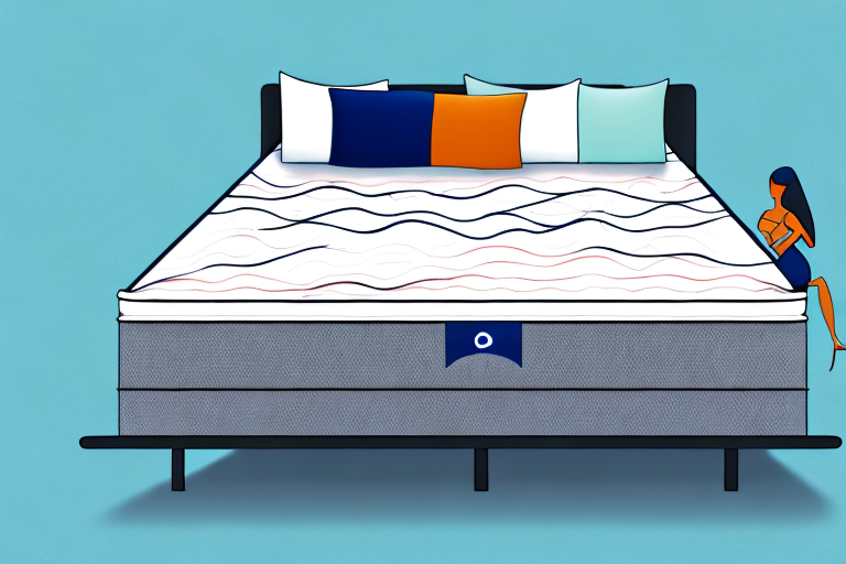 A mattress with a person-shaped indentation in the middle