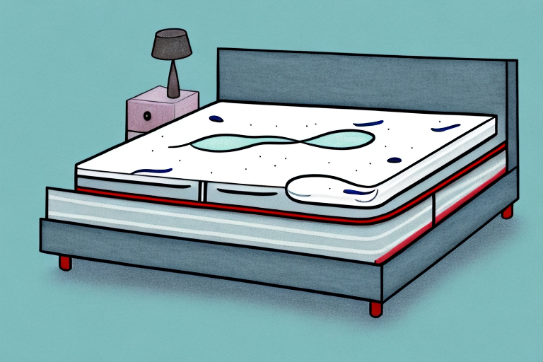 A bed with a mattress