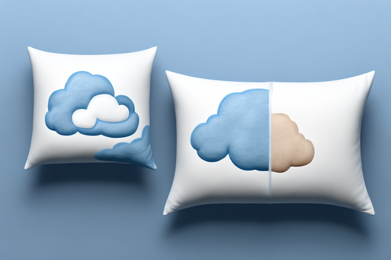A side-by-side comparison of two pillows