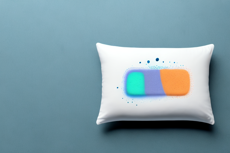 A memory foam pillow with a few mold spots