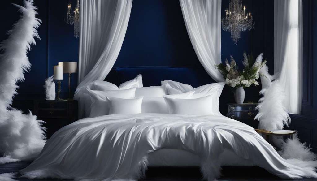 Navy Blue Silk Sheets