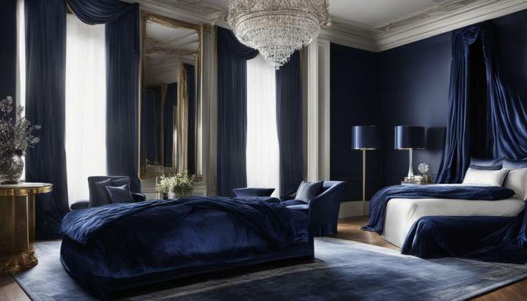 Navy Blue Silk Sheets