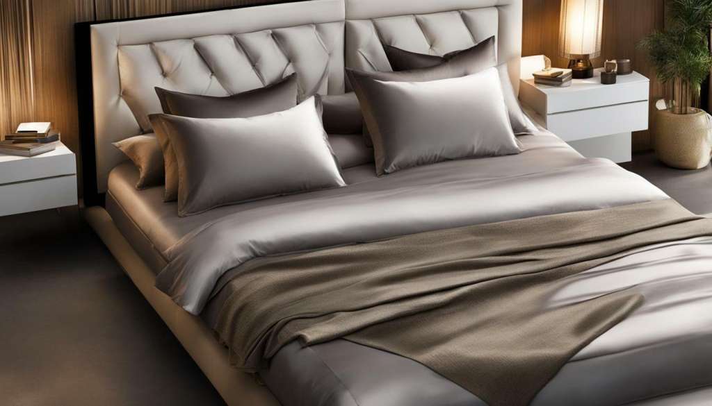 secure silk sheets on bed